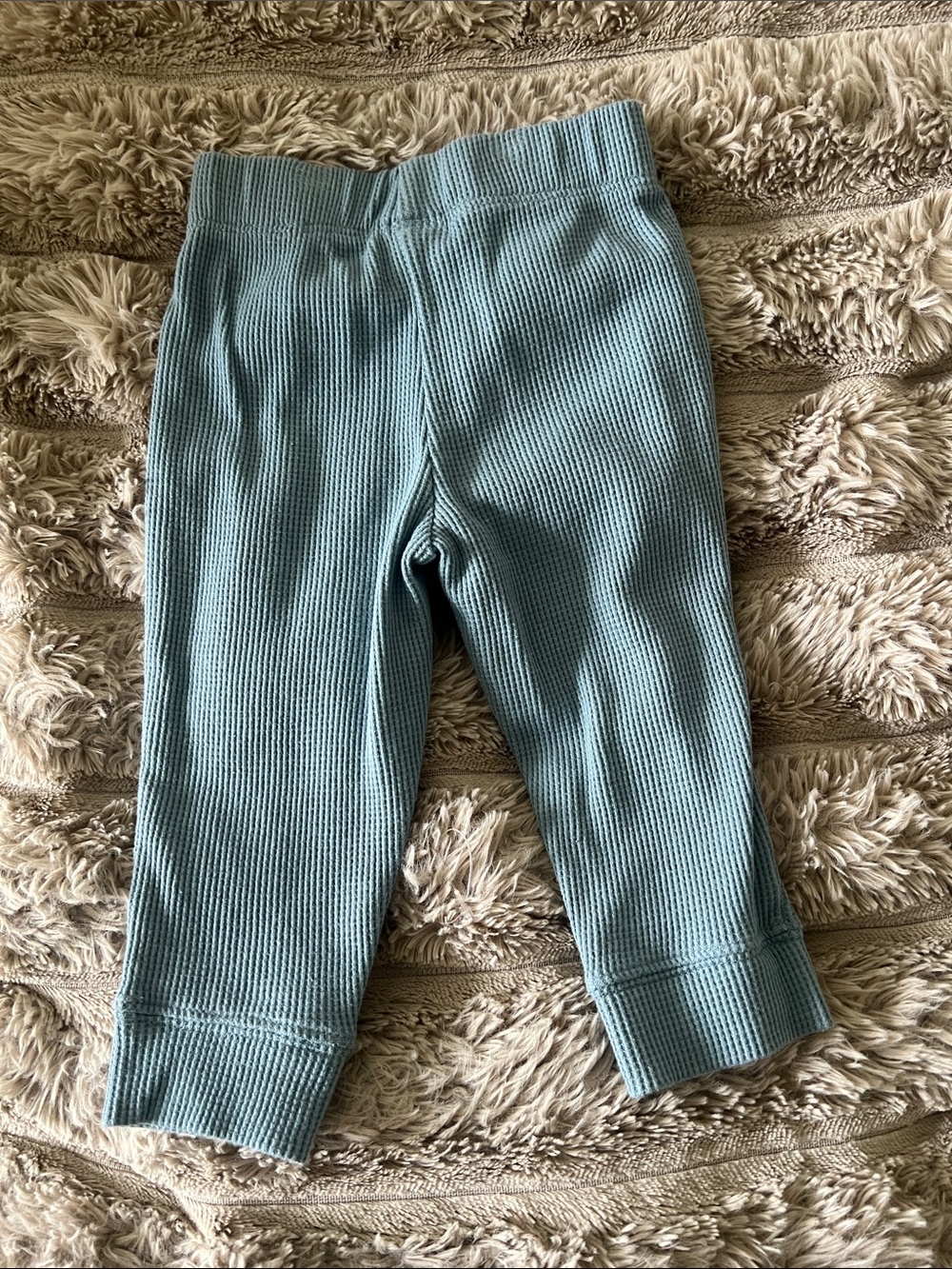 Carter's Light Blue Waffle Henley Bodysuit and Pants Set - Picture 5 of 5